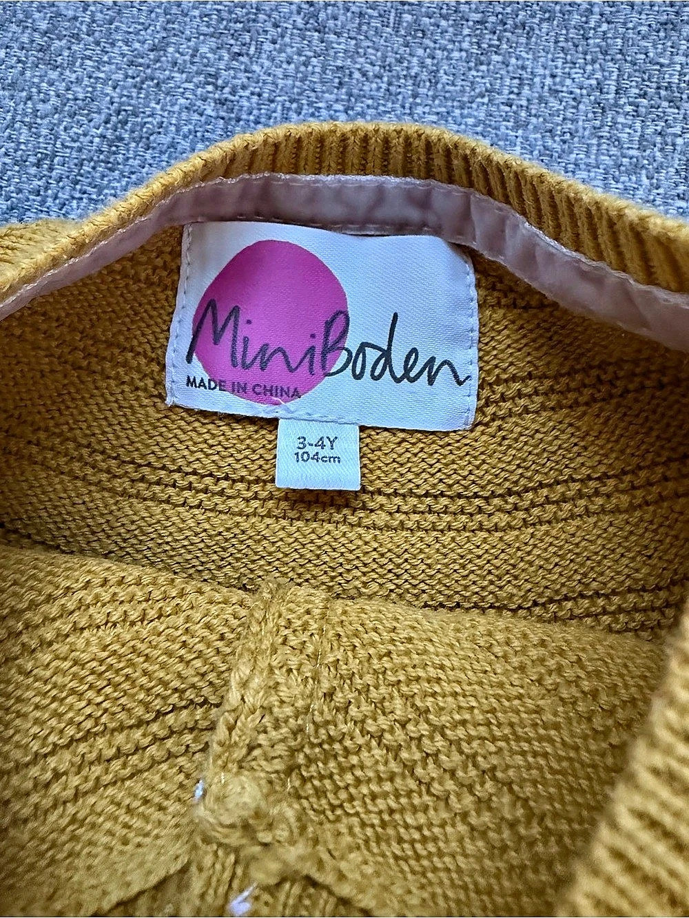 Mini Boden Everyday Cardigan, 3-4Y - Picture 3 of 4